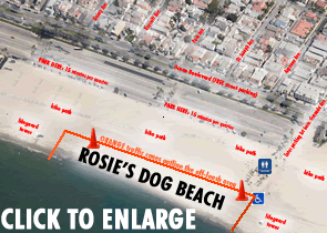 map of Rosie's Dog Beach